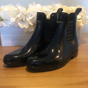 Nautica Black Rain Boots